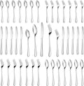 30 Pcs Silverware Set 18/0 Stainless Steel Flatware Set, Dishwasher Safe
